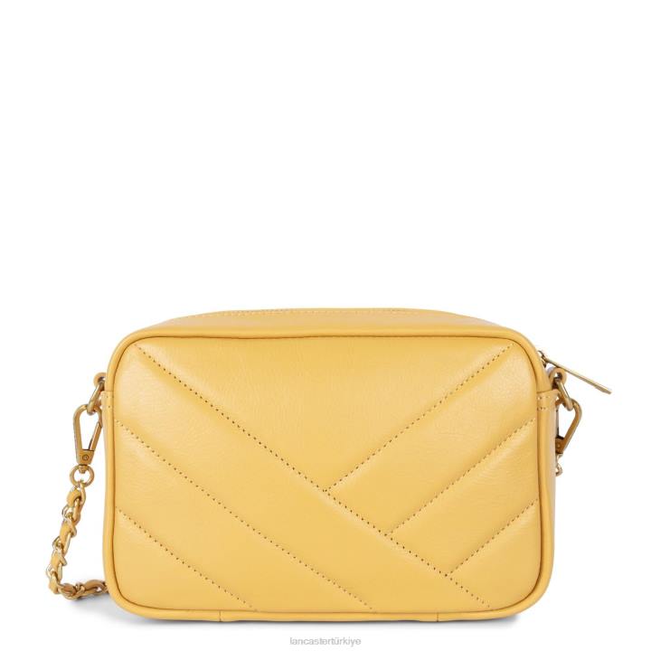 kadınlar çapraz askılı çanta yumuşak matelasse okre Lancaster Paris çanta H0LP1590