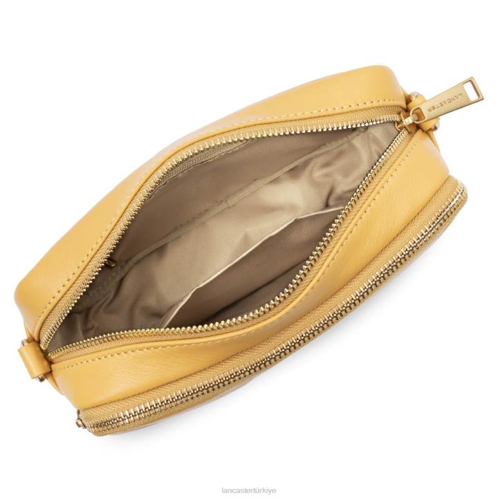 kadınlar çapraz askılı çanta yumuşak matelasse okre Lancaster Paris çanta H0LP1590