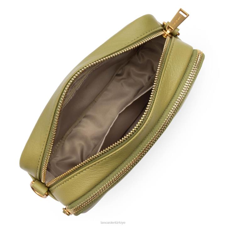 kadınlar çapraz askılı çanta yumuşak matelasse zeytin Lancaster Paris çanta H0LP1603