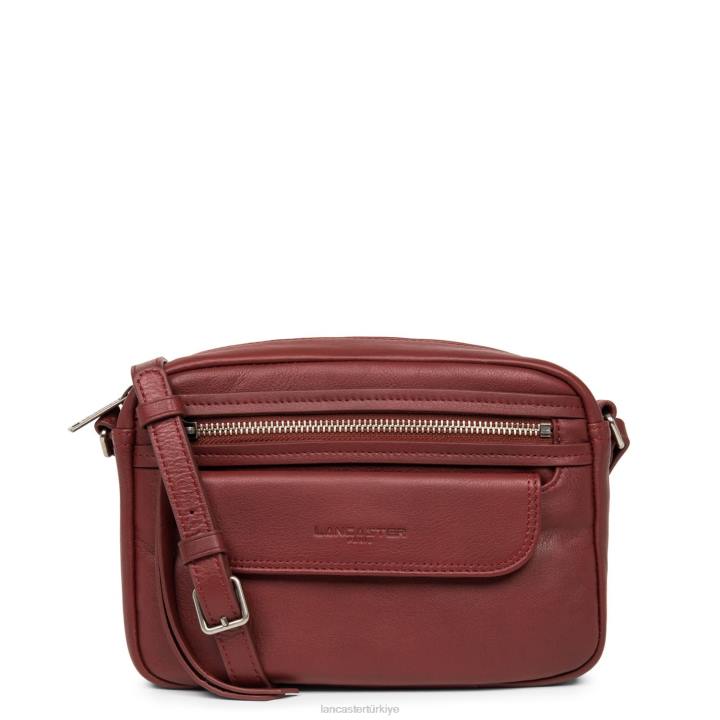 kadınlar çapraz askılı çanta yumuşak vintage bordo Lancaster Paris çanta H0LP2274