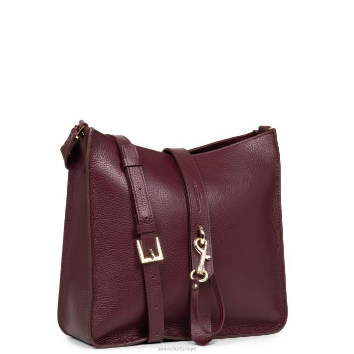 kadınlar büyük çapraz çanta foulonne çift kanca fuxia'ya dökme öncesi Lancaster Paris çanta H0LP1544
