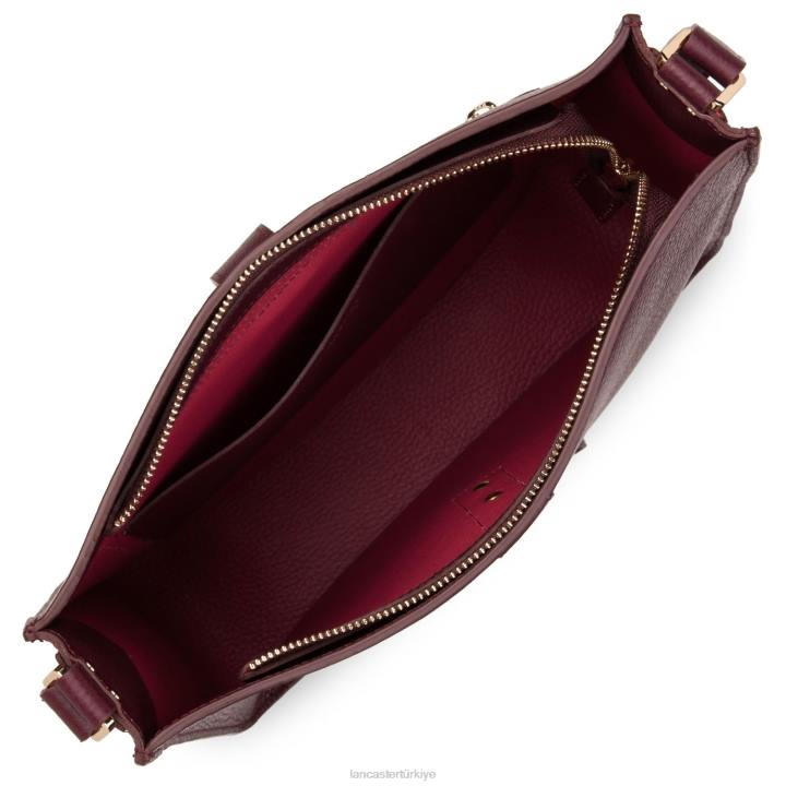 kadınlar büyük çapraz çanta foulonne çift kanca fuxia'ya dökme öncesi Lancaster Paris çanta H0LP1544