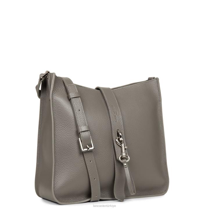 kadınlar büyük çapraz çanta foulonne çift kanca gris-in-vert paon Lancaster Paris çanta H0LP1543