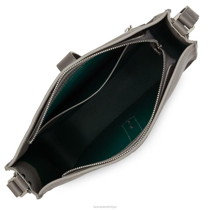 kadınlar büyük çapraz çanta foulonne çift kanca gris-in-vert paon Lancaster Paris çanta H0LP1543