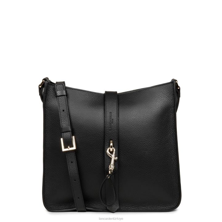 kadınlar büyük çapraz çanta foulonne çift kanca noir-in-çıplak Lancaster Paris çanta H0LP1541