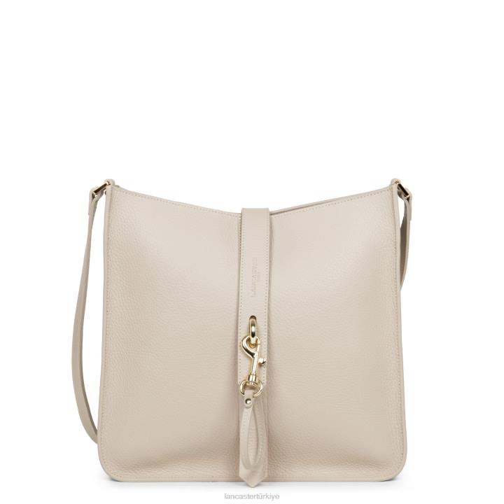 kadınlar büyük çapraz çanta foulonne çift kanca turuncu-bej Lancaster Paris çanta H0LP1547