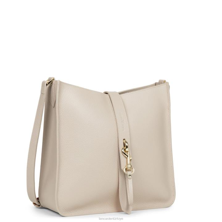 kadınlar büyük çapraz çanta foulonne çift kanca turuncu-bej Lancaster Paris çanta H0LP1547