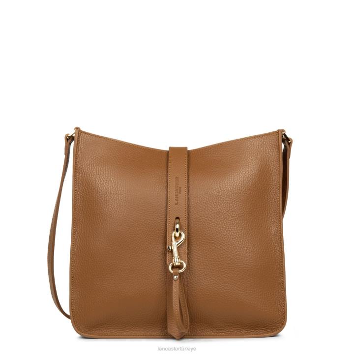 kadınlar büyük çapraz çanta foulonne çift kanca turuncu deve Lancaster Paris çanta H0LP1549