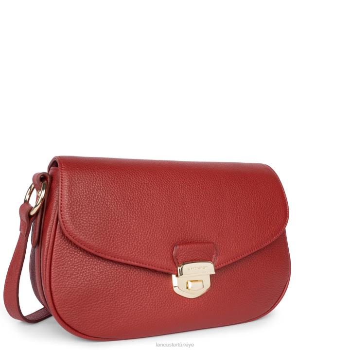 kadınlar büyük çapraz askılı çanta foulonne milano kırmızı Lancaster Paris çanta H0LP1422