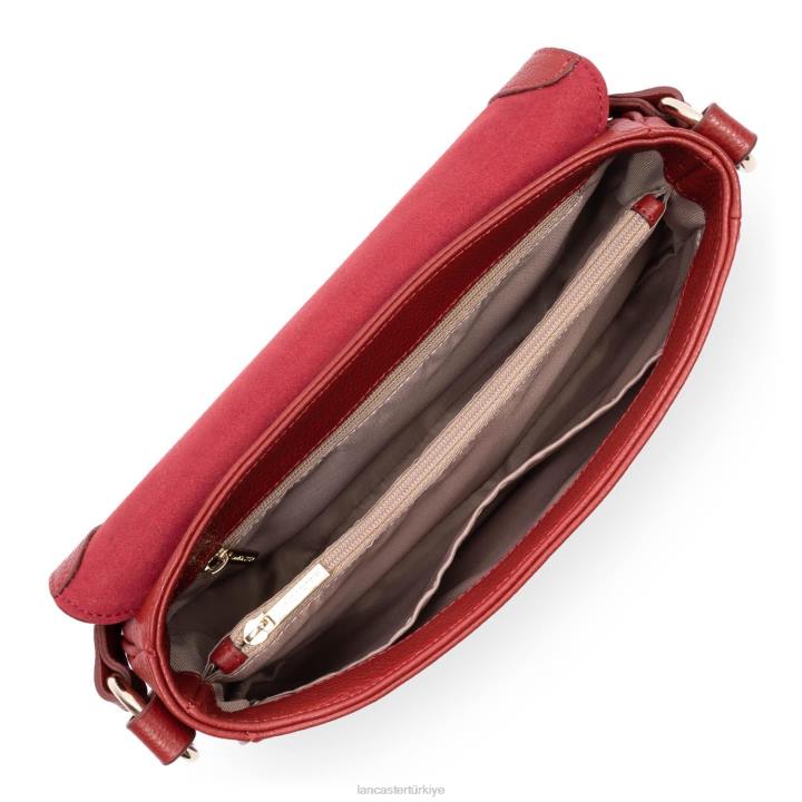 kadınlar büyük çapraz askılı çanta foulonne milano kırmızı Lancaster Paris çanta H0LP1422