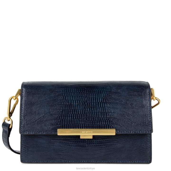 kadınlar crossbody çanta egzotik lee bleu fonce-lezard Lancaster Paris çanta H0LP2030