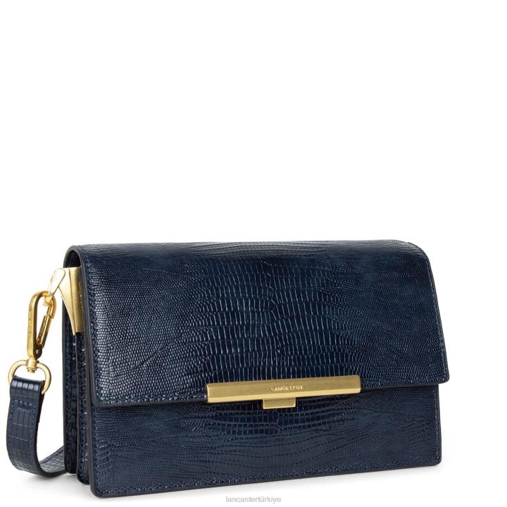kadınlar crossbody çanta egzotik lee bleu fonce-lezard Lancaster Paris çanta H0LP2030