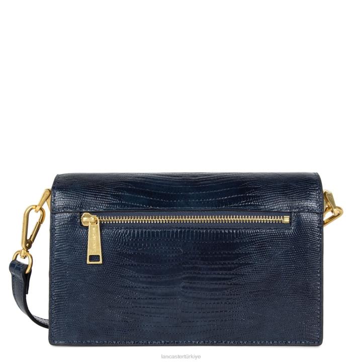 kadınlar crossbody çanta egzotik lee bleu fonce-lezard Lancaster Paris çanta H0LP2030