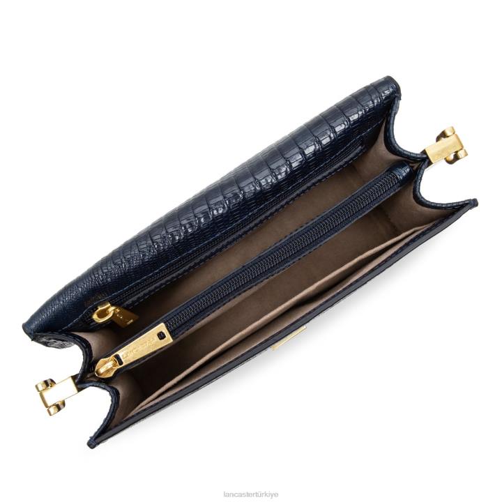 kadınlar crossbody çanta egzotik lee bleu fonce-lezard Lancaster Paris çanta H0LP2030