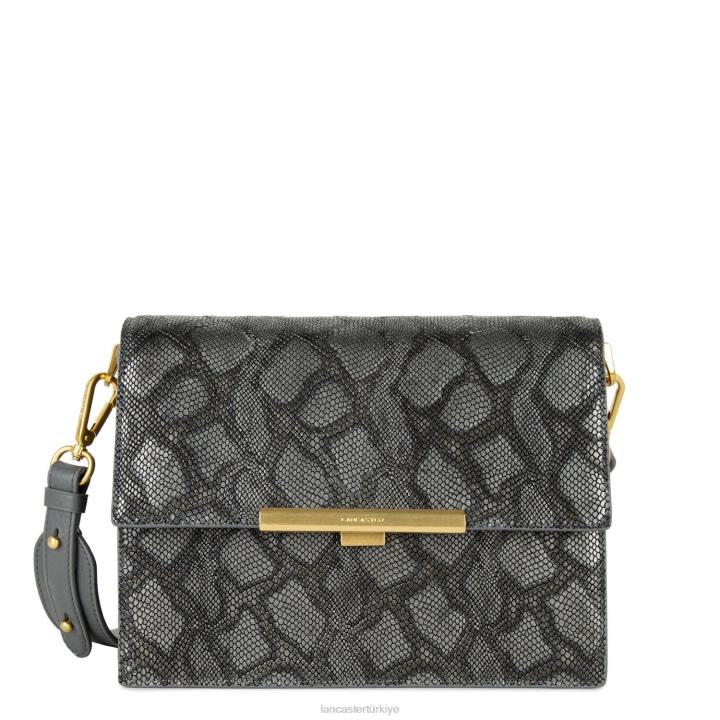 kadınlar crossbody çanta egzotik lee gris metal pitonu Lancaster Paris çanta H0LP2035