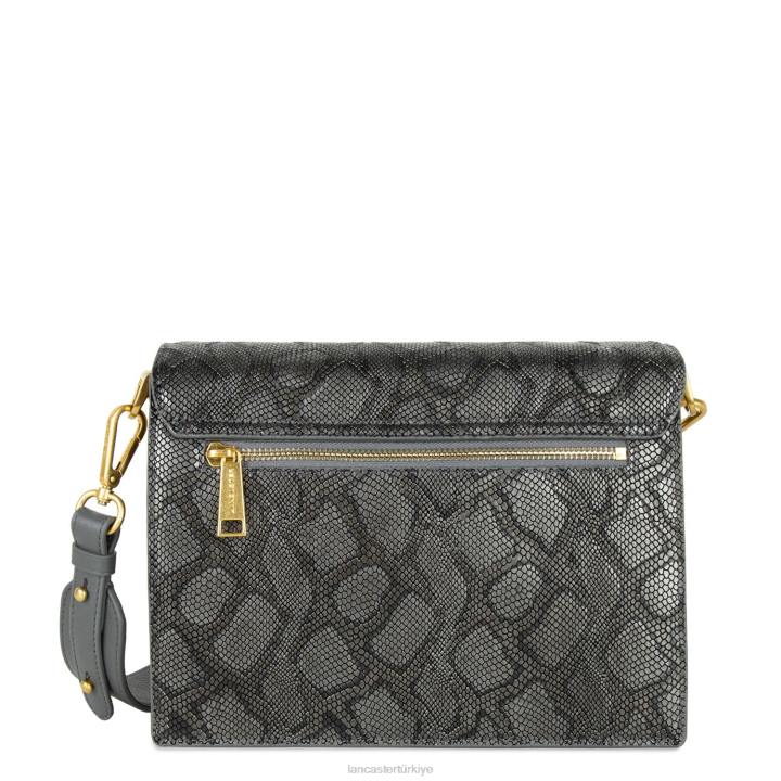 kadınlar crossbody çanta egzotik lee gris metal pitonu Lancaster Paris çanta H0LP2035