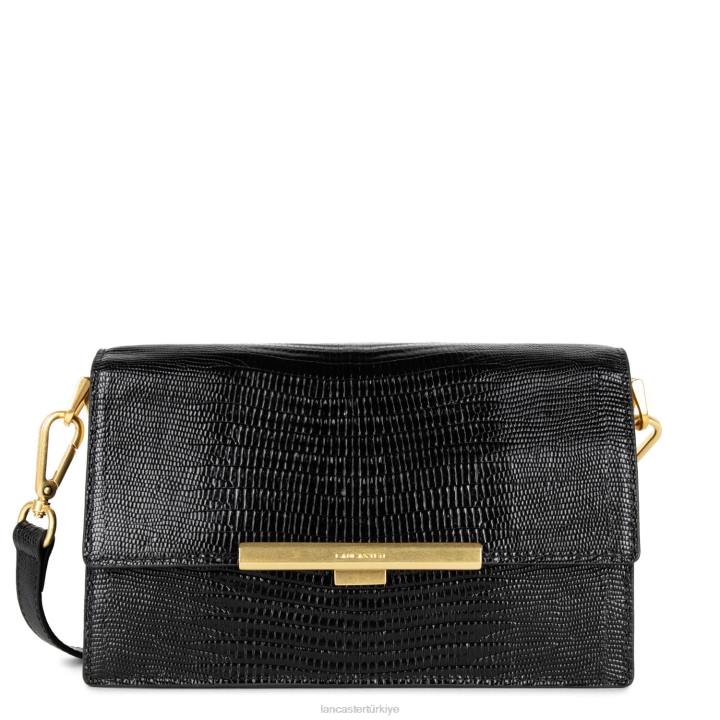 kadınlar crossbody çanta egzotik lee noir-lezard Lancaster Paris çanta H0LP2028