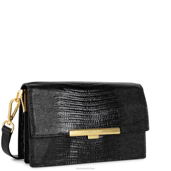 kadınlar crossbody çanta egzotik lee noir-lezard Lancaster Paris çanta H0LP2028