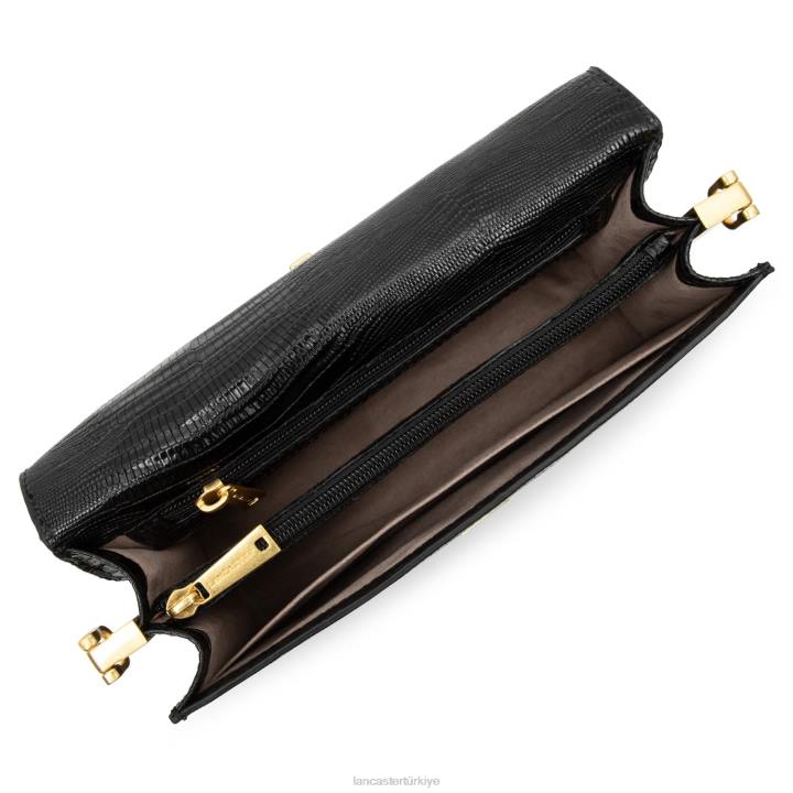 kadınlar crossbody çanta egzotik lee noir-lezard Lancaster Paris çanta H0LP2028