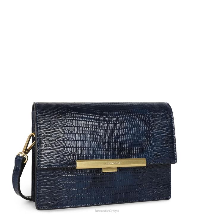 kadınlar crossbody çanta egzotik lee yeni bleu fonce-lezard Lancaster Paris çanta H0LP2041