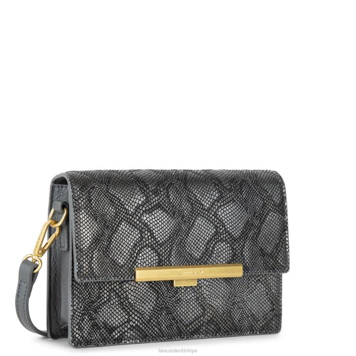 kadınlar crossbody çanta egzotik lee yeni gris metal pitonu Lancaster Paris çanta H0LP2051