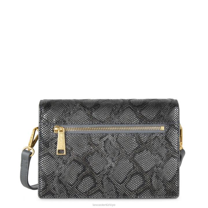 kadınlar crossbody çanta egzotik lee yeni gris metal pitonu Lancaster Paris çanta H0LP2051