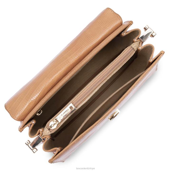 kadınlar crossbody çanta egzotik philia deve lezard Lancaster Paris çanta H0LP1990