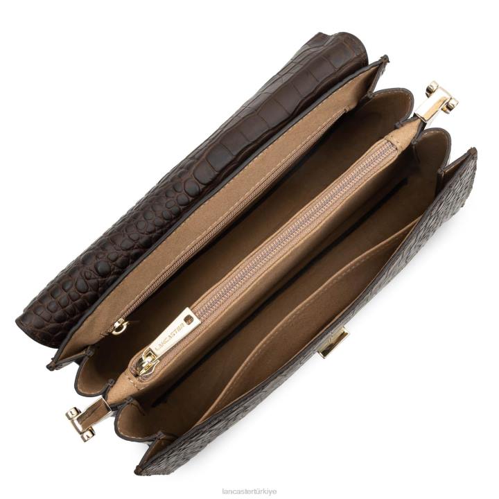 kadınlar crossbody çanta egzotik philia kestane rengi Lancaster Paris çanta H0LP1996