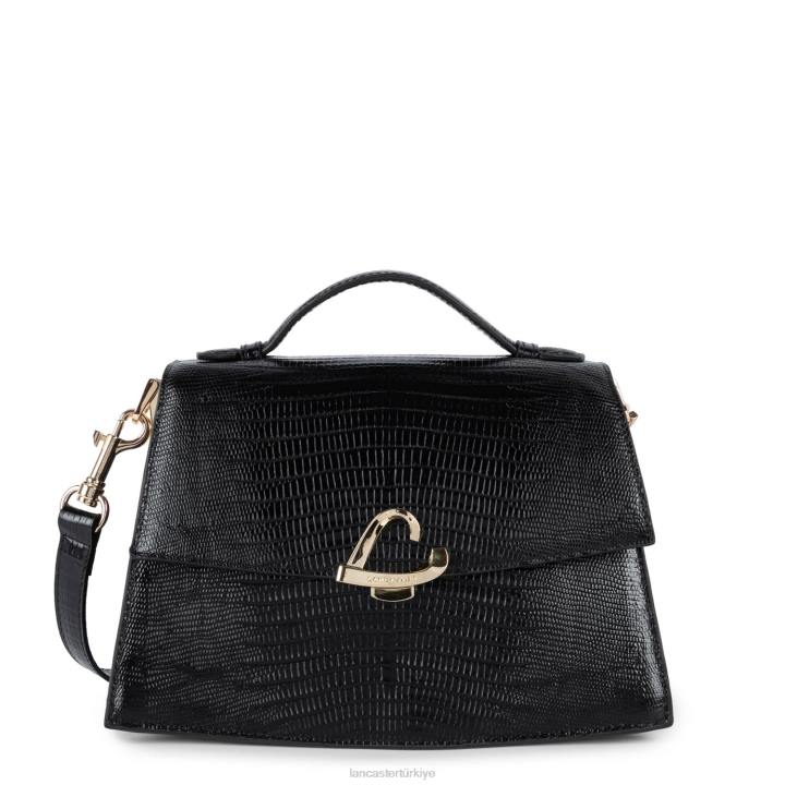 kadınlar crossbody çanta egzotik philia noir-lezard Lancaster Paris çanta H0LP1989