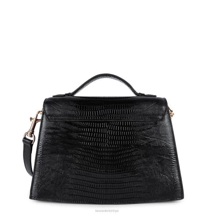 kadınlar crossbody çanta egzotik philia noir-lezard Lancaster Paris çanta H0LP1989