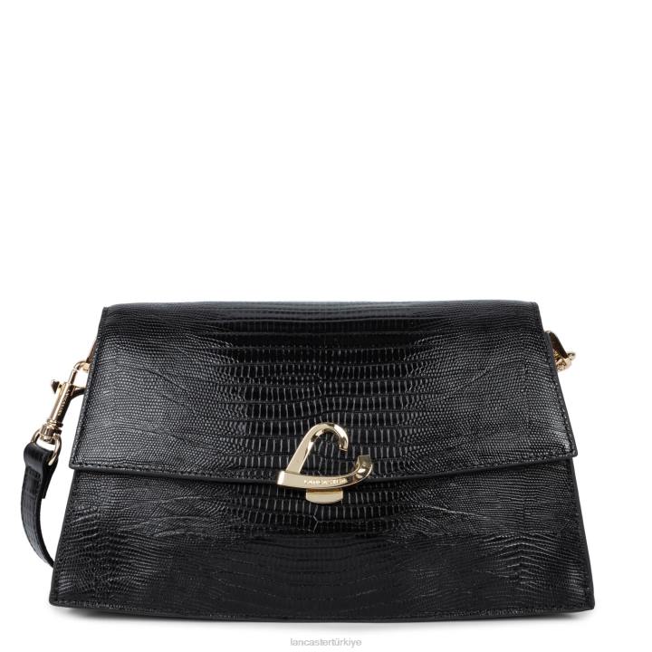 kadınlar crossbody çanta egzotik philia noir-lezard Lancaster Paris çanta H0LP1997