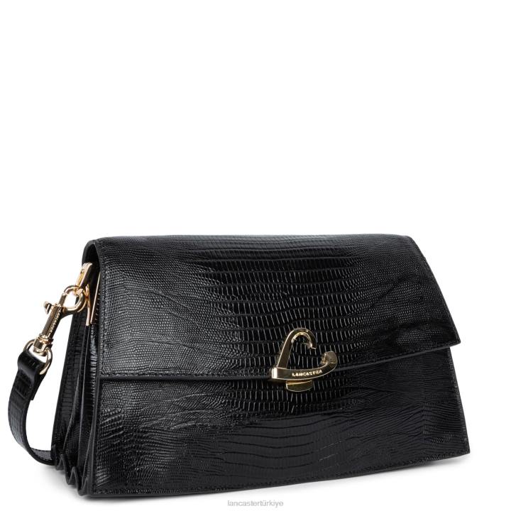kadınlar crossbody çanta egzotik philia noir-lezard Lancaster Paris çanta H0LP1997