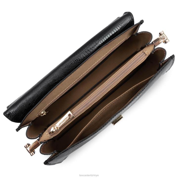kadınlar crossbody çanta egzotik philia noir-lezard Lancaster Paris çanta H0LP1997