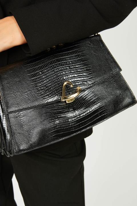 kadınlar crossbody çanta egzotik philia noir-lezard Lancaster Paris çanta H0LP1997