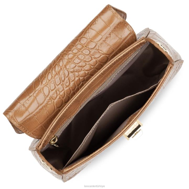 kadınlar crossbody çanta egzotik timsah cn deve Lancaster Paris çanta H0LP2179