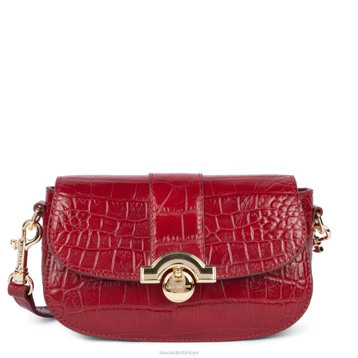 kadınlar crossbody çanta egzotik timsah cn kırmızı Lancaster Paris çanta H0LP2410