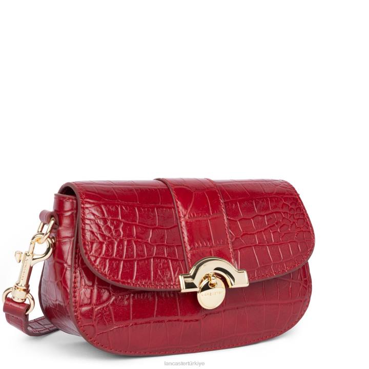 kadınlar crossbody çanta egzotik timsah cn kırmızı Lancaster Paris çanta H0LP2410
