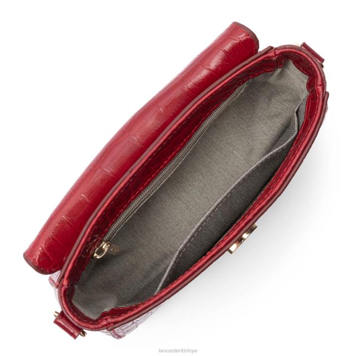 kadınlar crossbody çanta egzotik timsah cn kırmızı Lancaster Paris çanta H0LP2410