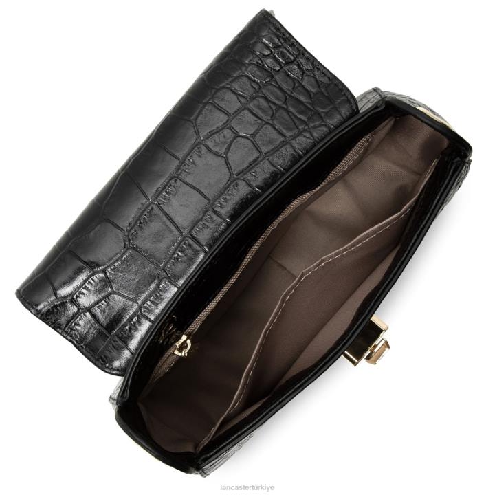 kadınlar crossbody çanta egzotik timsah cn kara Lancaster Paris çanta H0LP2181