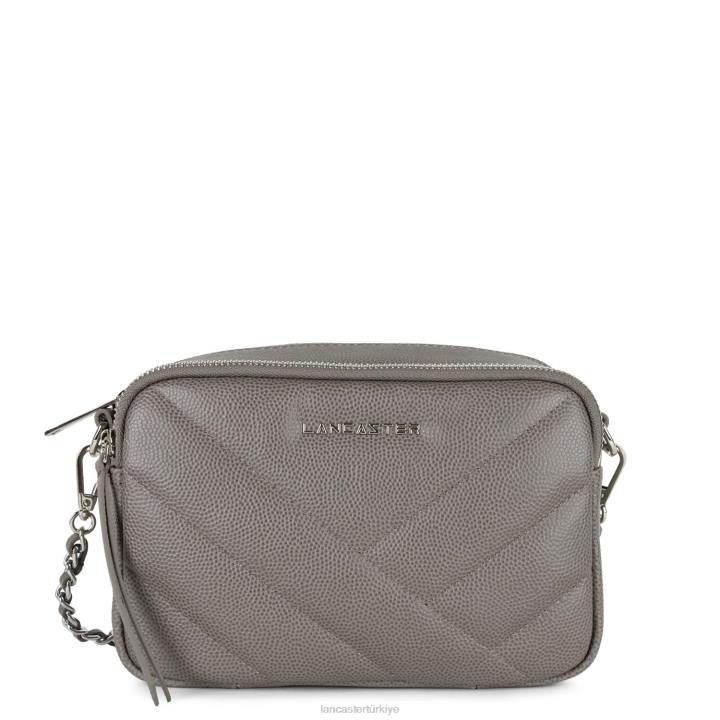 kadınlar crossbody çanta havyar matelasse boz kahverengi Lancaster Paris çanta H0LP2000