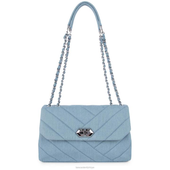 kadınlar crossbody çanta kot matelasse mavi Lancaster Paris çanta H0LP1968