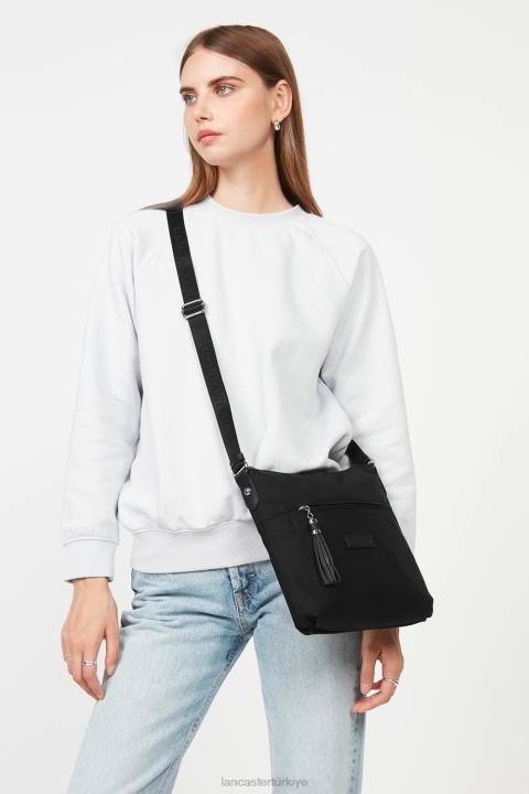 kadınlar crossbody çanta temel ponpon kara Lancaster Paris çanta H0LP2357