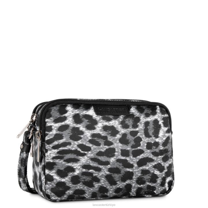 kadınlar crossbody çanta temel spor tarzı gris-leopar Lancaster Paris çanta H0LP1821