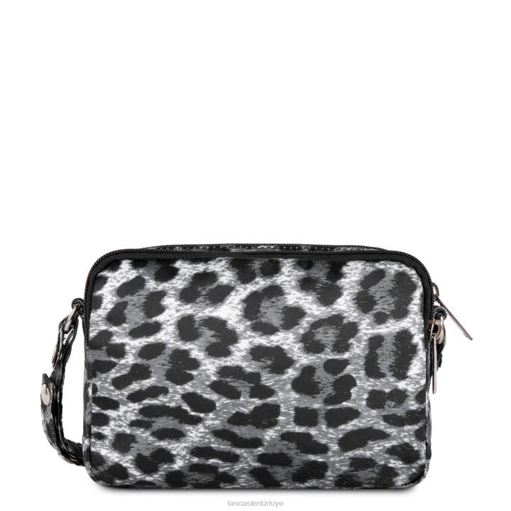 kadınlar crossbody çanta temel spor tarzı gris-leopar Lancaster Paris çanta H0LP1821