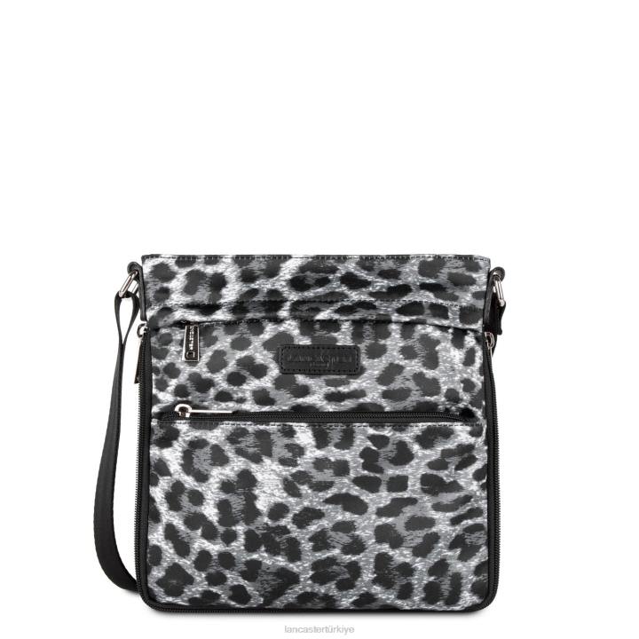 kadınlar crossbody çanta temel spor tarzı gris-leopar Lancaster Paris çanta H0LP1829