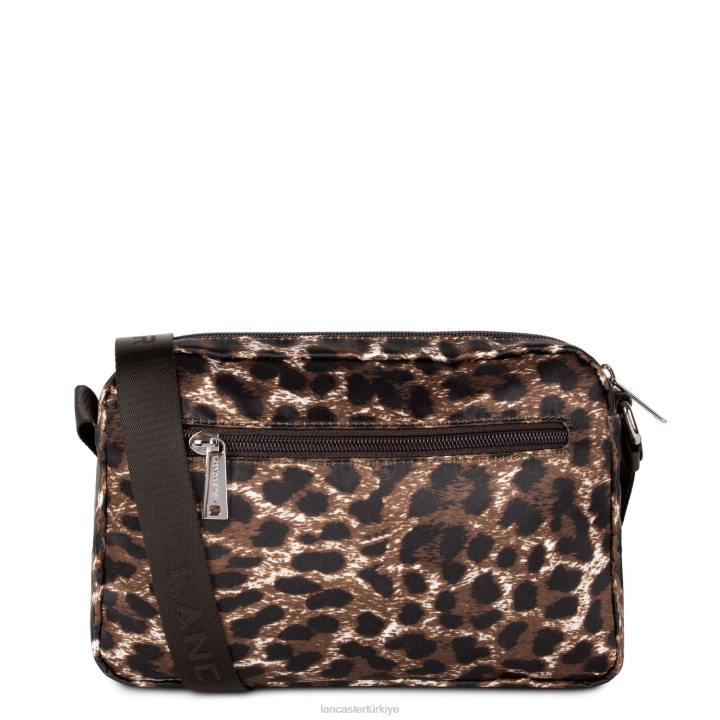 kadınlar crossbody çanta temel spor tarzı kestane rengi leopar Lancaster Paris çanta H0LP1812