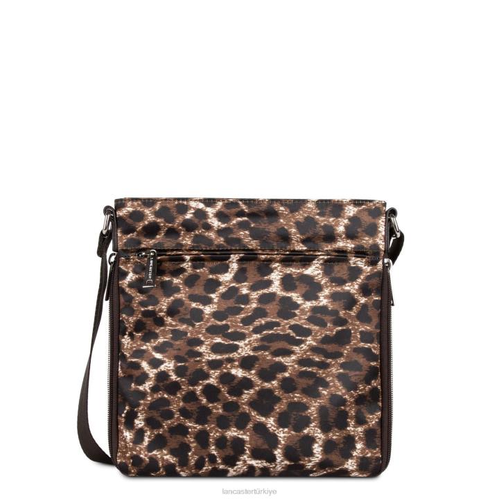 kadınlar crossbody çanta temel spor tarzı kestane rengi leopar Lancaster Paris çanta H0LP1830