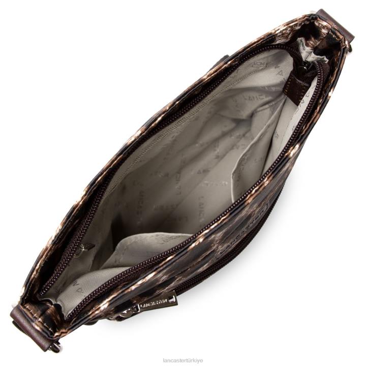 kadınlar crossbody çanta temel spor tarzı kestane rengi leopar Lancaster Paris çanta H0LP1830