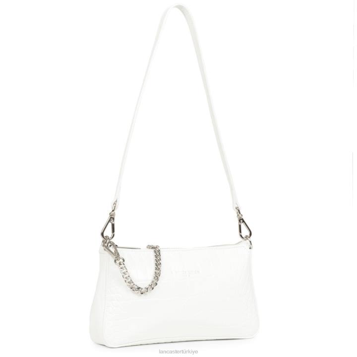 kadınlar egzotik lezard & croco fr küçük çapraz askılı çanta beyaz Lancaster Paris çanta H0LP191