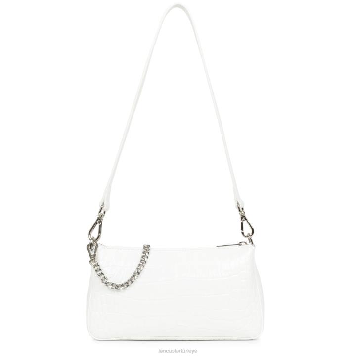 kadınlar egzotik lezard & croco fr küçük çapraz askılı çanta beyaz Lancaster Paris çanta H0LP191